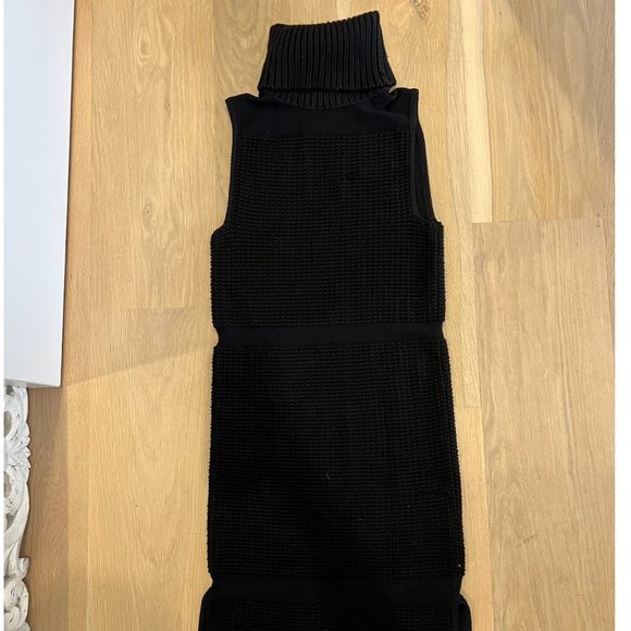 Helmut Lang For Intermix Womens Turtleneck Sweater Dress Slits Wool Blend P - Picture 2 of 5